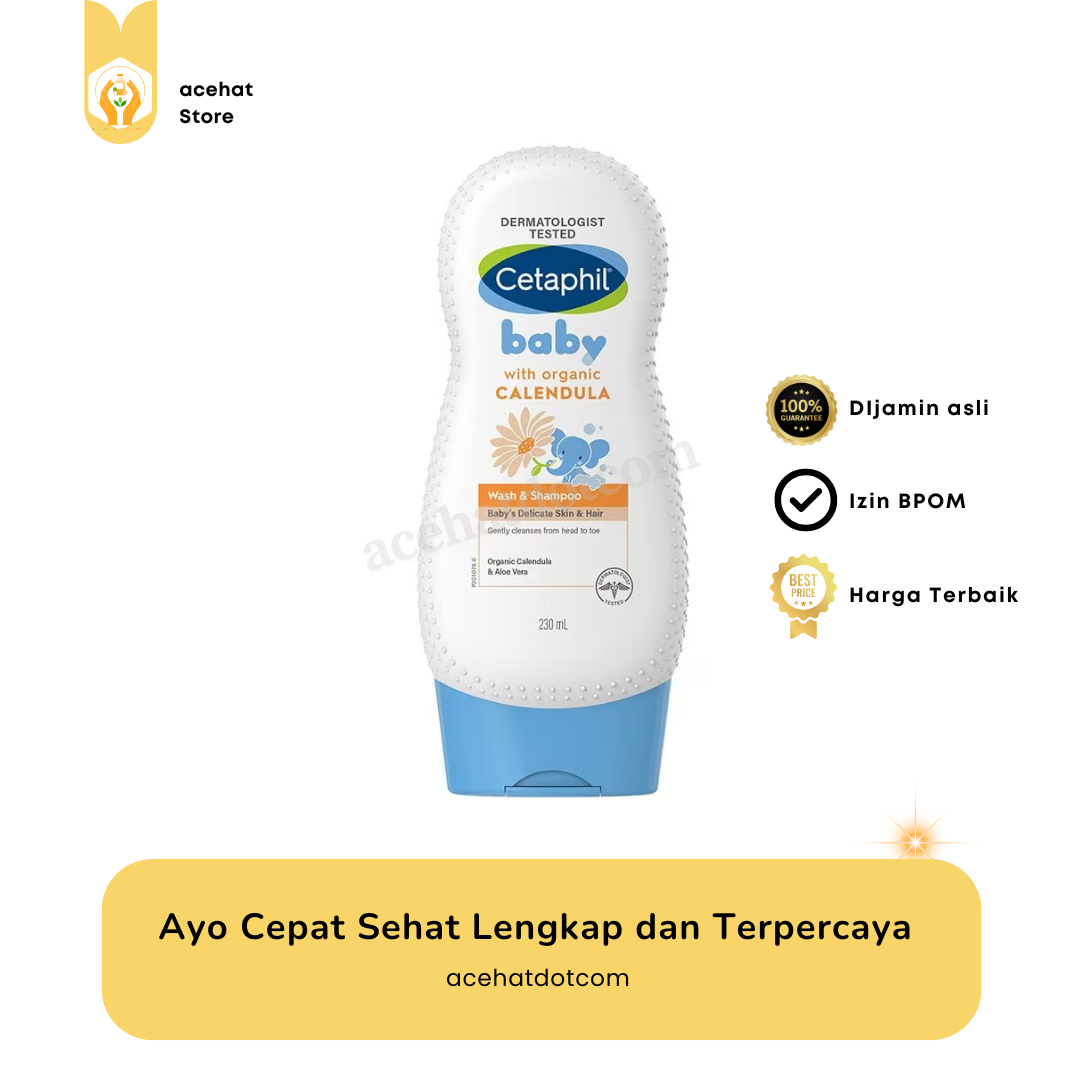 CETAPHIL BABY WASH & SHAMPOO ORG CALENDULA 230 ML