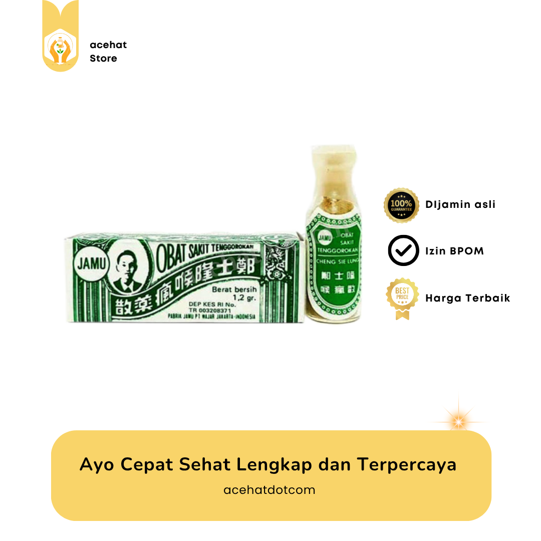 Obat Sakit Tenggorokan Cheng Sie Lung Hau Feng Yao San 12 Botol @ 1.2 G