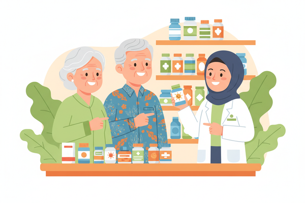 Ilustrasi vitamin dan suplemen penting untuk lansia - panduan lengkap dari apoteker untuk kesehatan usia 60+