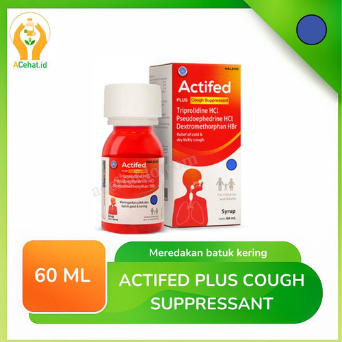 ACTIFED PLUS COUGH SUPRESSANT SYR 60 ML (MERAH)