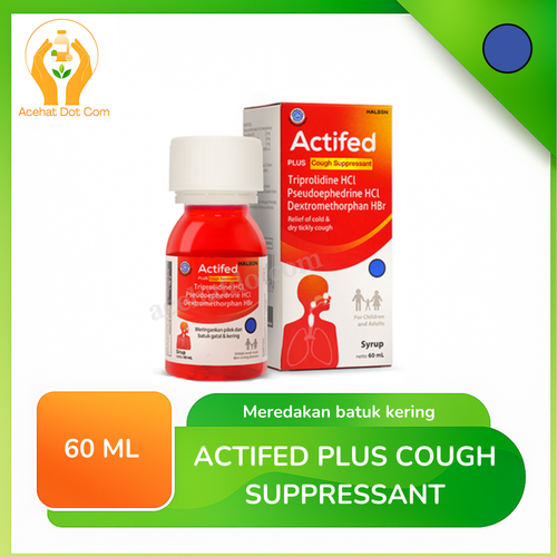 ACTIFED PLUS COUGH SUPRESSANT SYR 60 ML (MERAH)