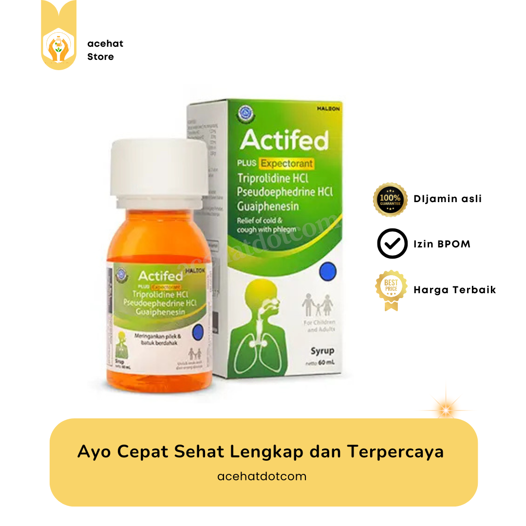 ACTIFED PLUS EXPECTORANT SYR 60 ML (HIJAU)