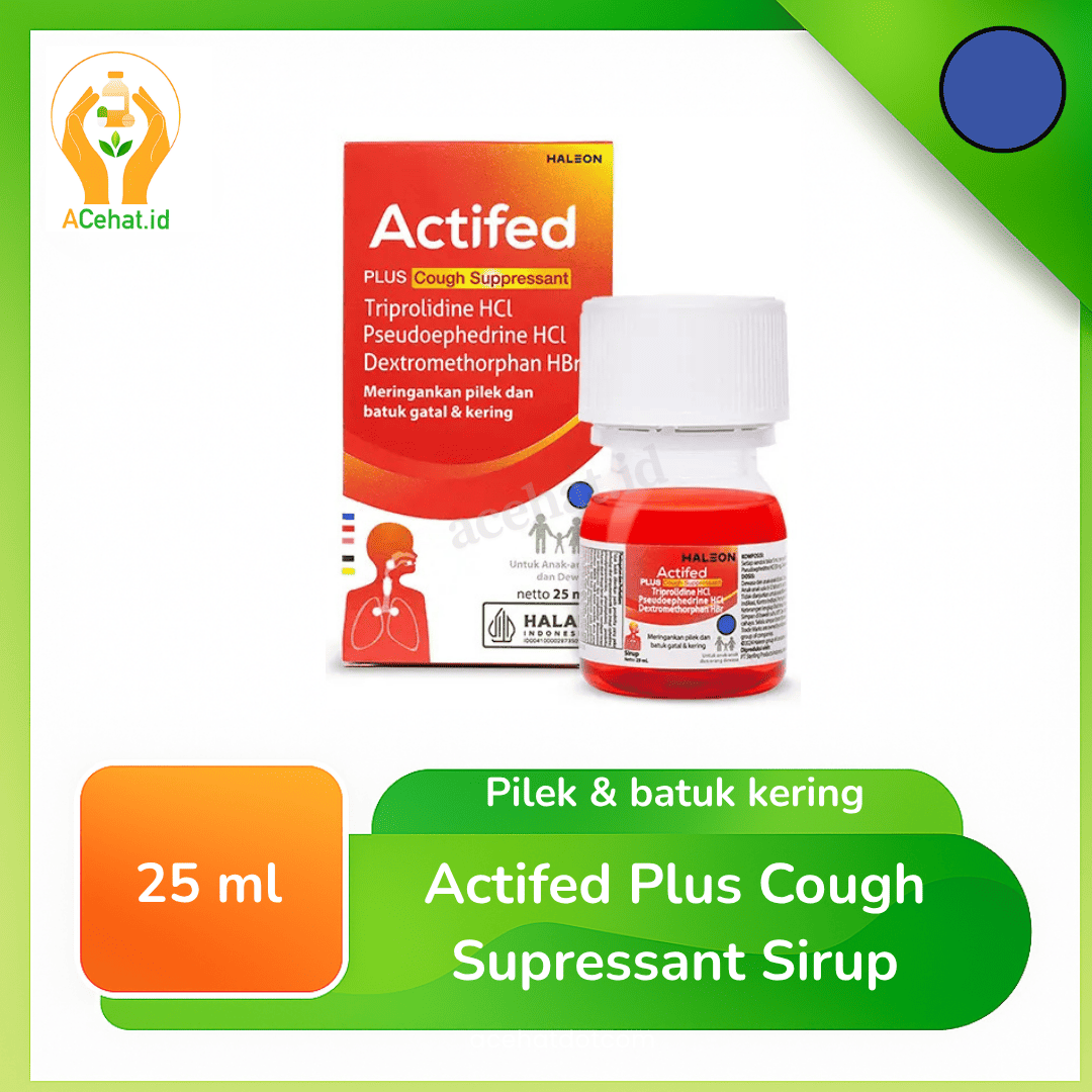 Actifed Plus Cough Supressant Sirup 25 ml (Merah)