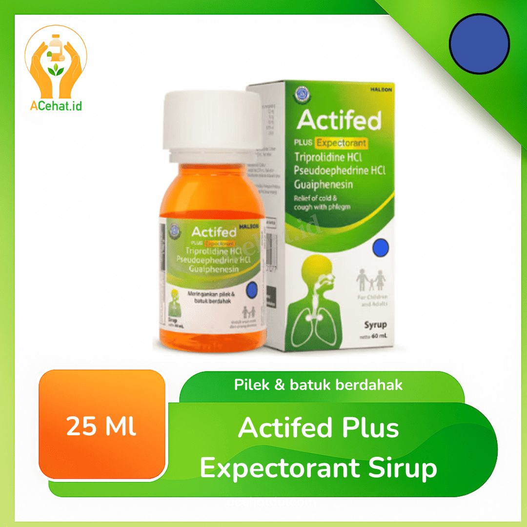 Actifed Plus Expectorant Sirup 25 ml (Hijau)