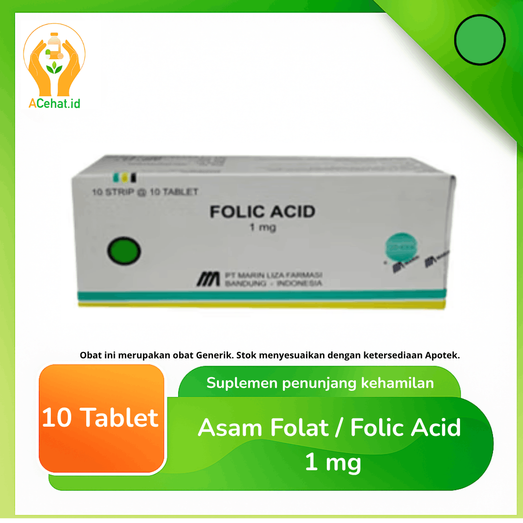 Asam Folat / Folic Acid 1 mg 10 Tablet