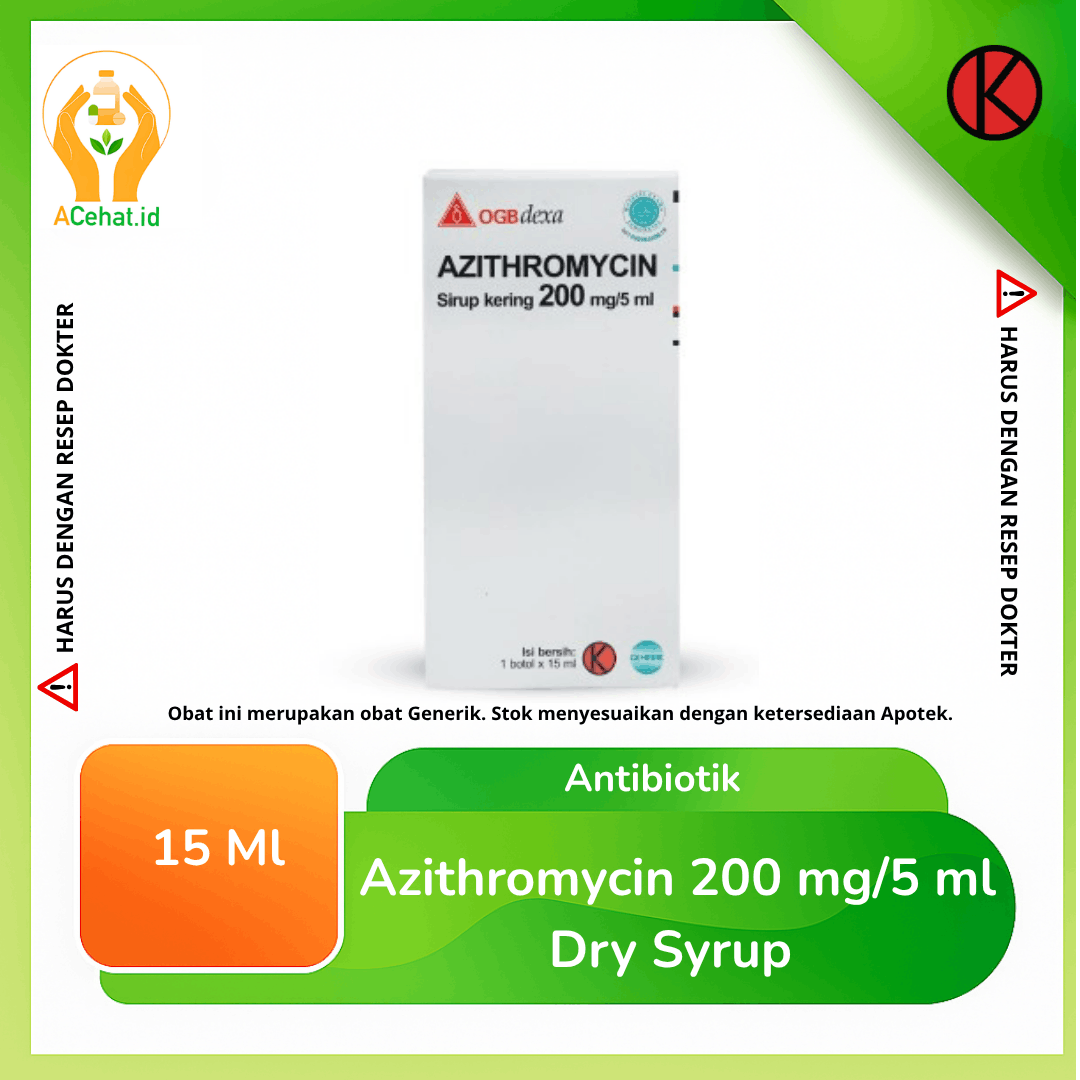 Azithromycin 200 mg/5 ml Dry Syrup 15 ml