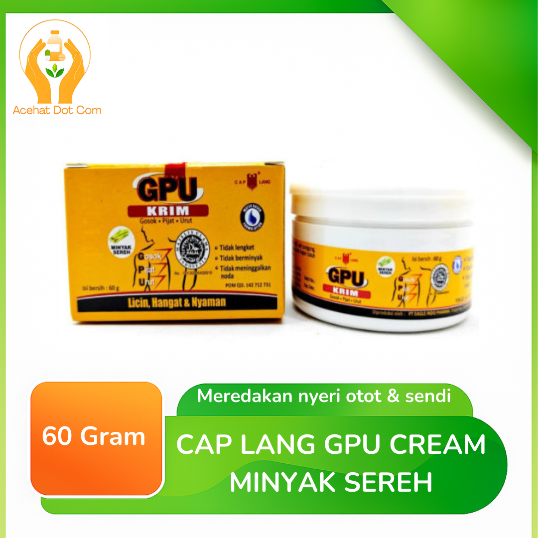 Cap Lang Gpu Cream Minyak Sereh 60 G