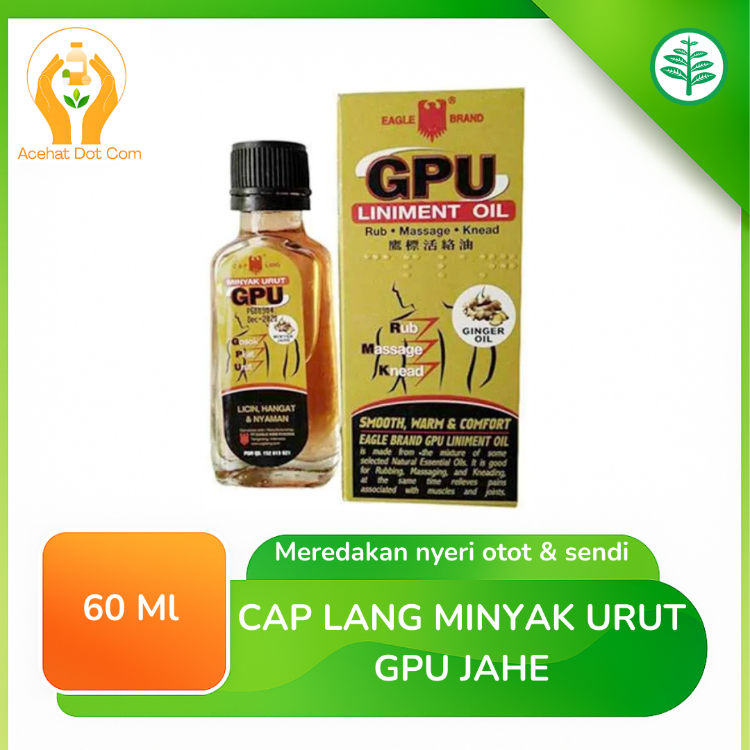 Cap Lang Minyak Urut Gpu Jahe 60 Ml