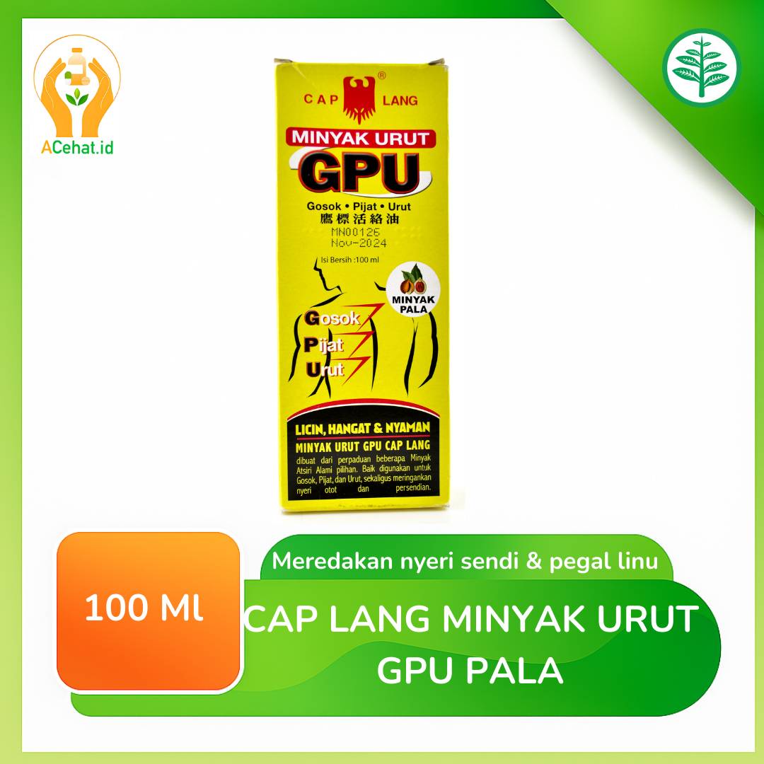 Cap Lang Minyak Urut Gpu Pala 100 Ml