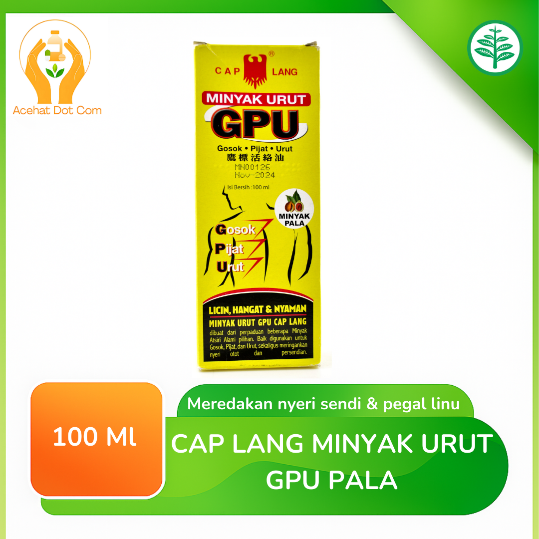 Cap Lang Minyak Urut Gpu Pala 100 Ml