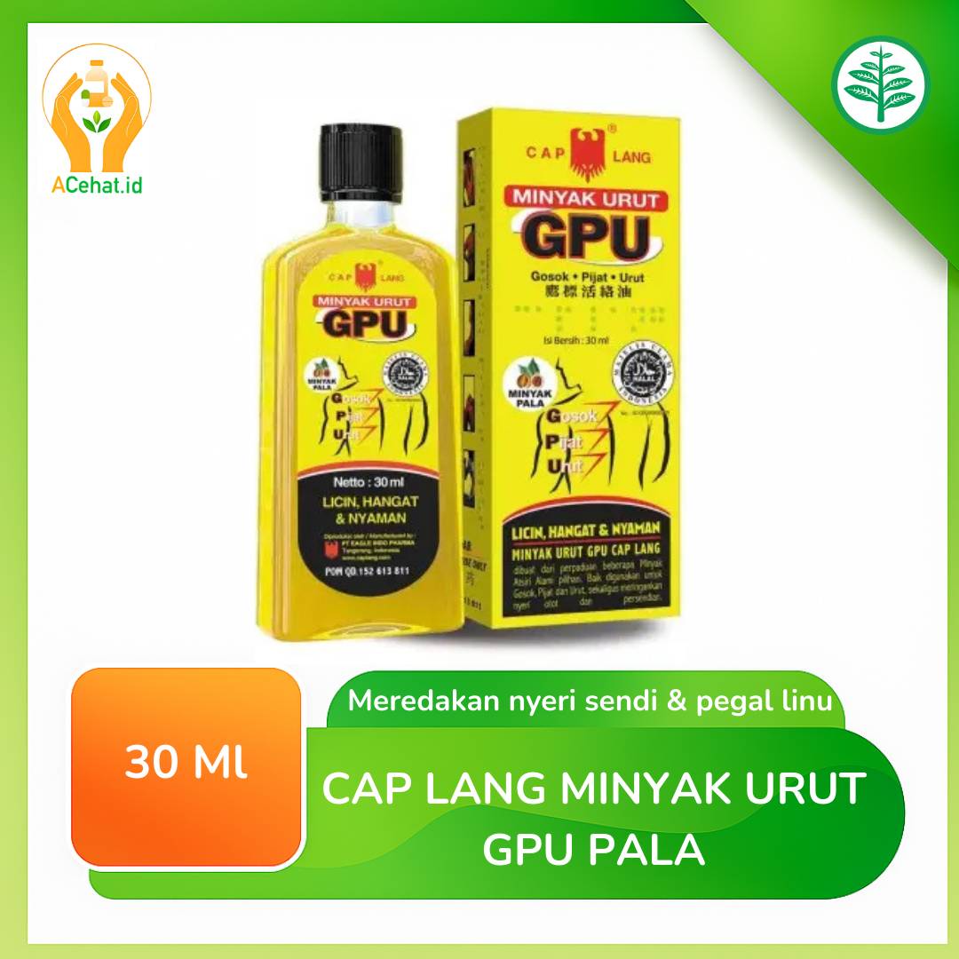 Cap Lang Minyak Urut Gpu Pala 30 Ml