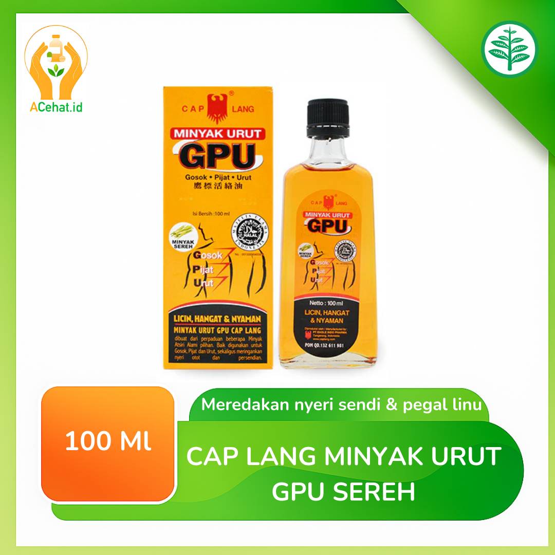 Cap Lang Minyak Urut Gpu Sereh 100 Ml