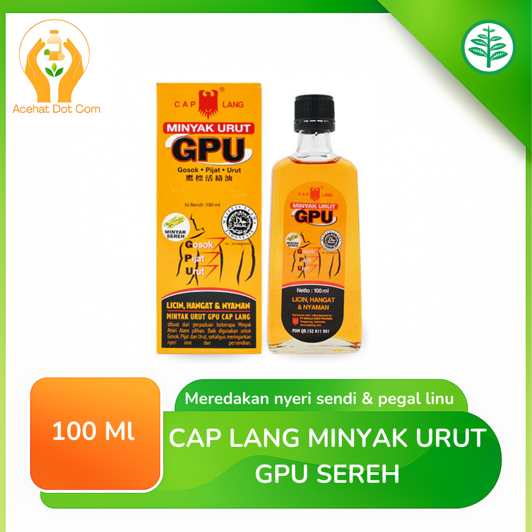 Cap Lang Minyak Urut Gpu Sereh 100 Ml