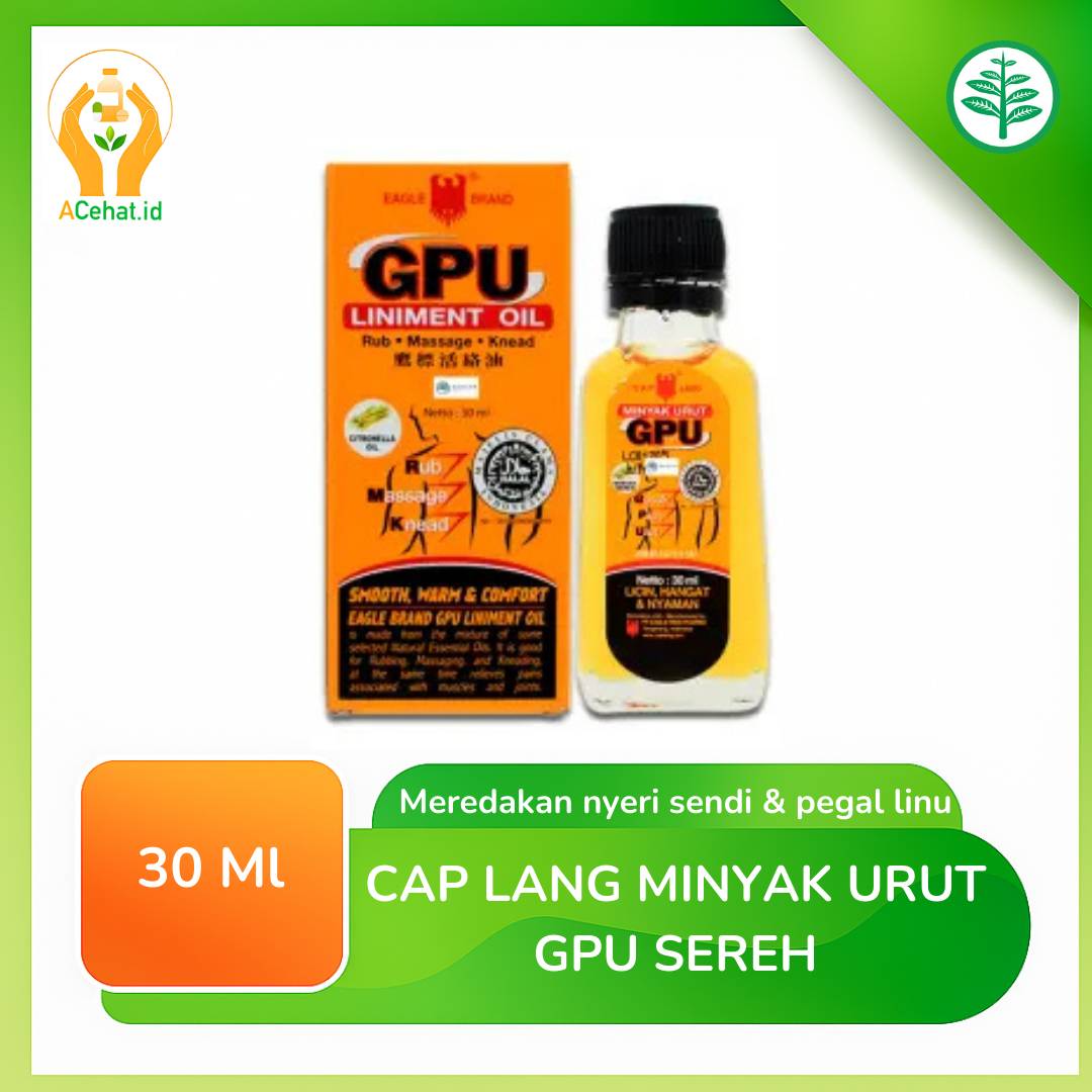Cap Lang Minyak Urut Gpu Sereh 30 Ml