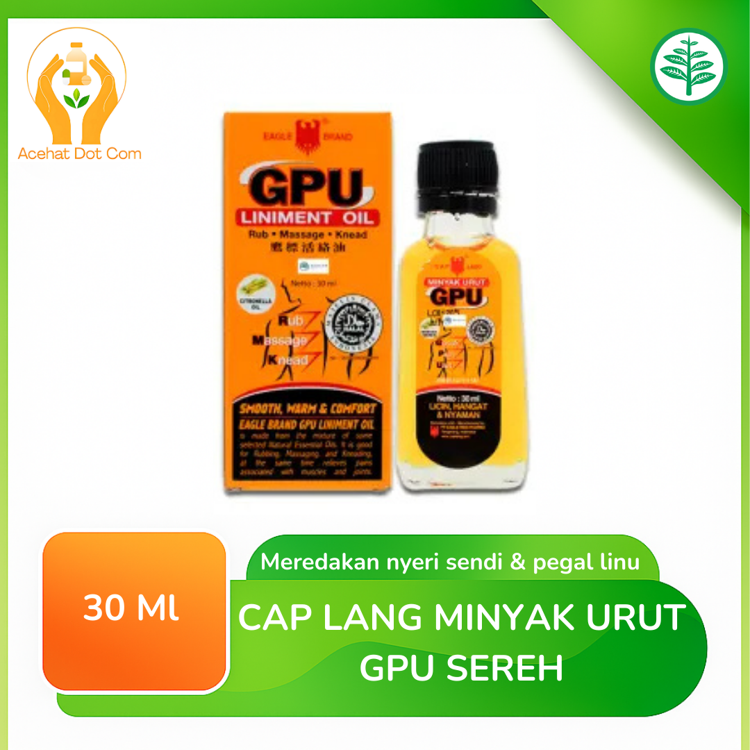 Cap Lang Minyak Urut Gpu Sereh 30 Ml