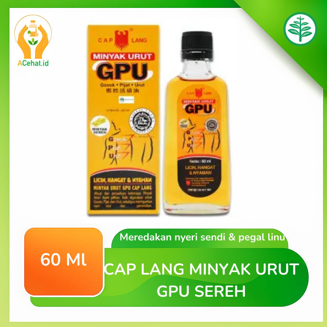 Cap Lang Minyak Urut Gpu Sereh 60 Ml