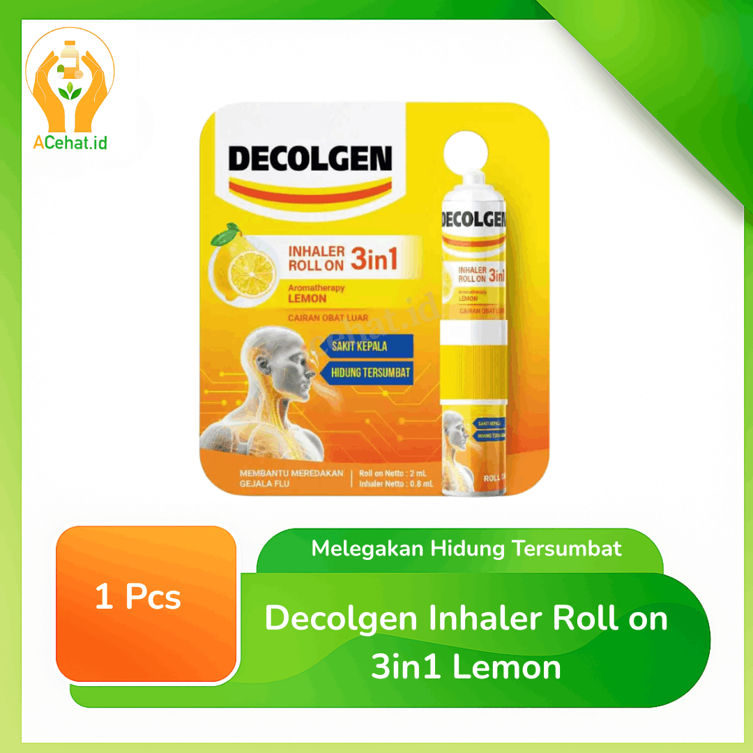 Decolgen Inhaler Roll on 3in1 Lemon