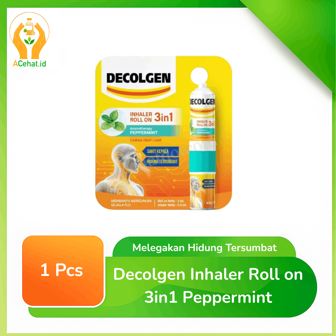Decolgen Inhaler Roll on 3in1 Peppermint