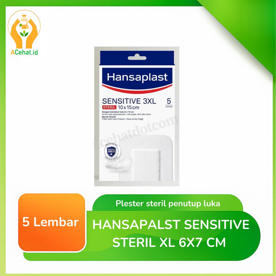 HANSAPALST SENSITIVE STERIL XL 6X7 CM ISI 5
