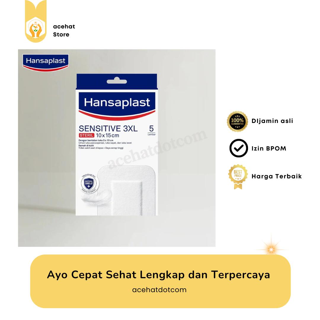 HANSAPALST SENSITIVE STERIL XL 6X7 CM ISI 5