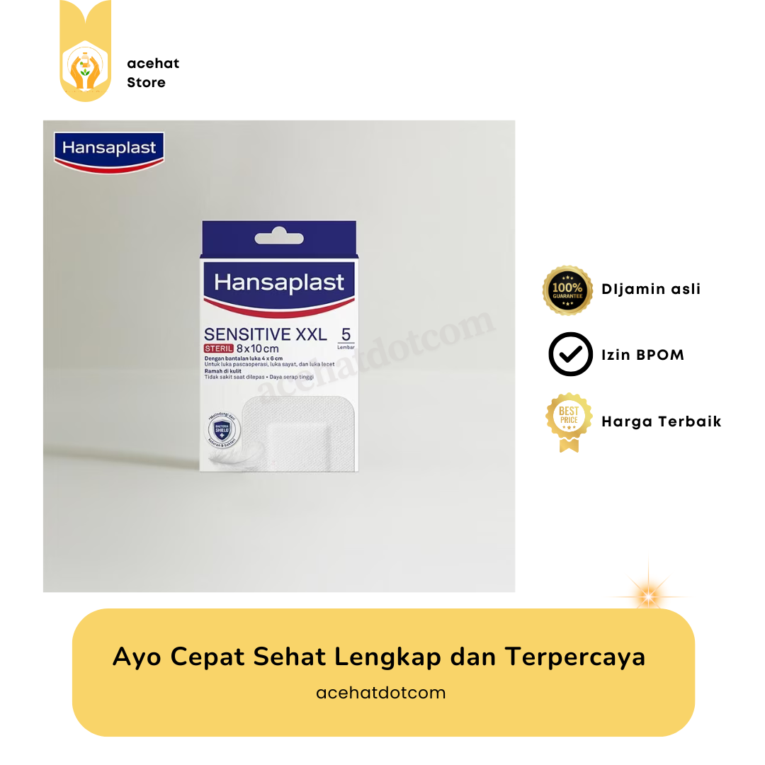 HANSAPALST SENSITIVE STERIL XXL 8X10 CM ISI 5