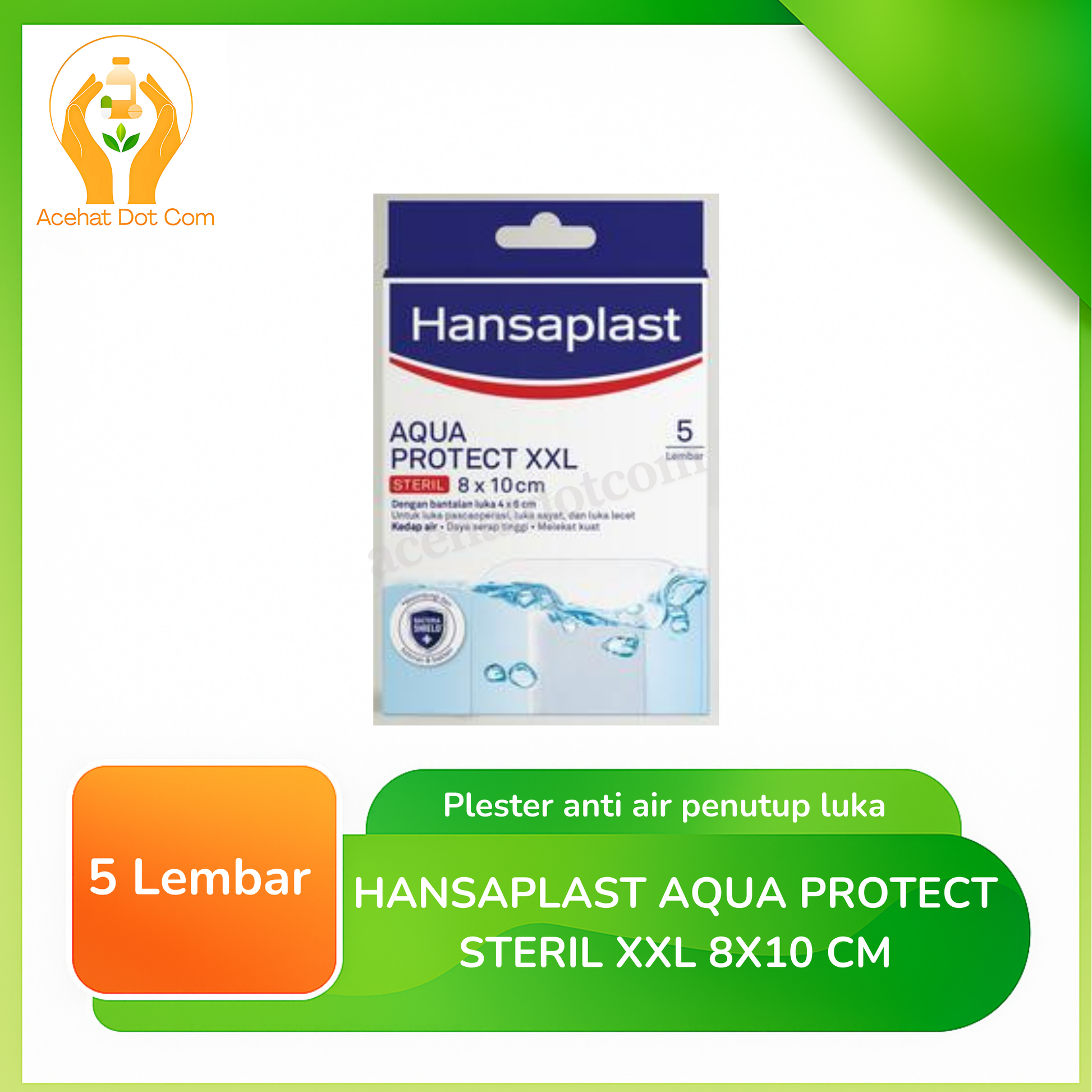 HANSAPALST SENSITIVE STERIL XXL 8X10 CM ISI 5
