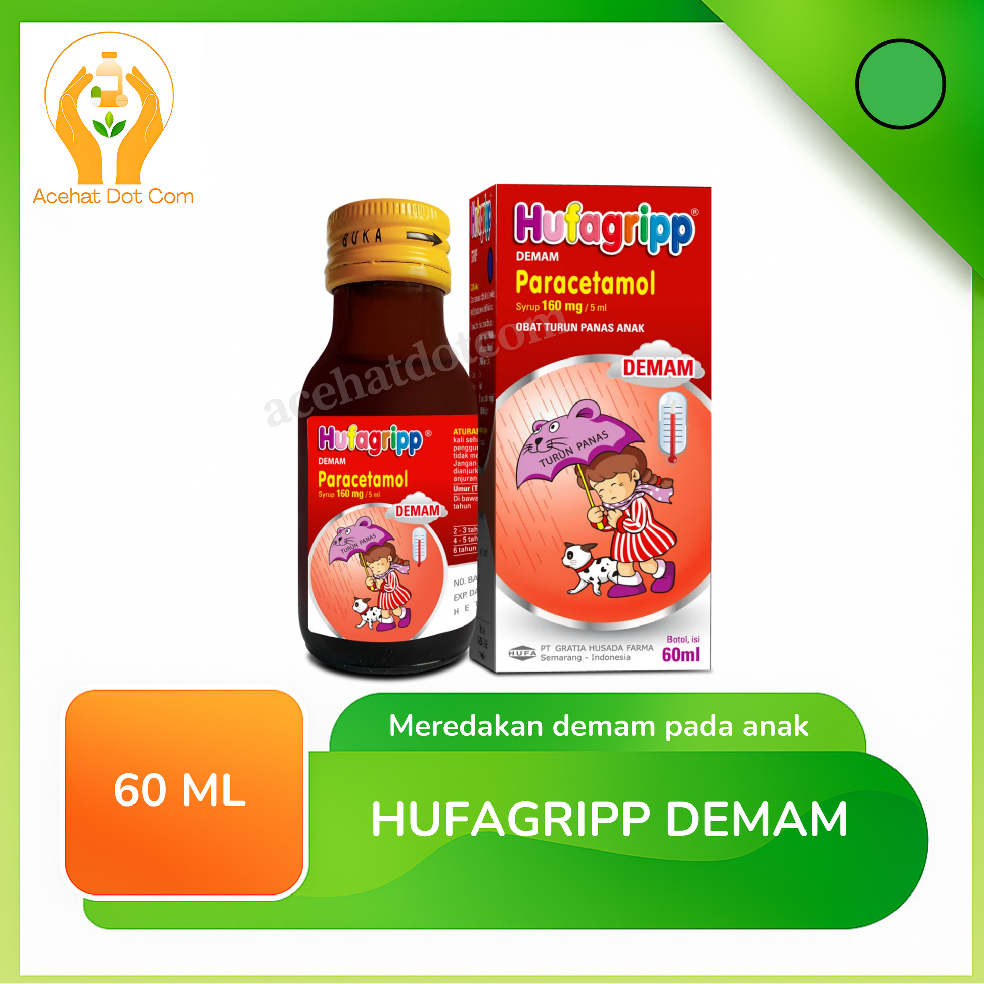 HUFAGRIP DEMAM 160 MG/5 ML SYR 