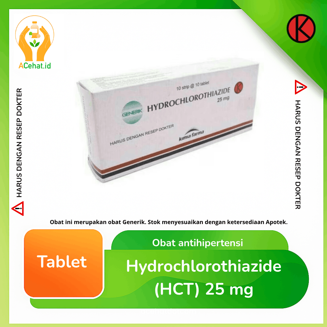 Hydrochlorothiazide (HCT) 25 mg 10 Tablet