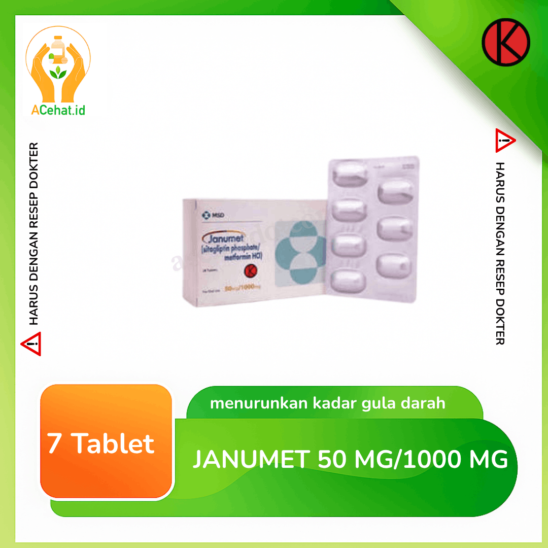 Janumet 50 mg/1000 mg 7 Tablet