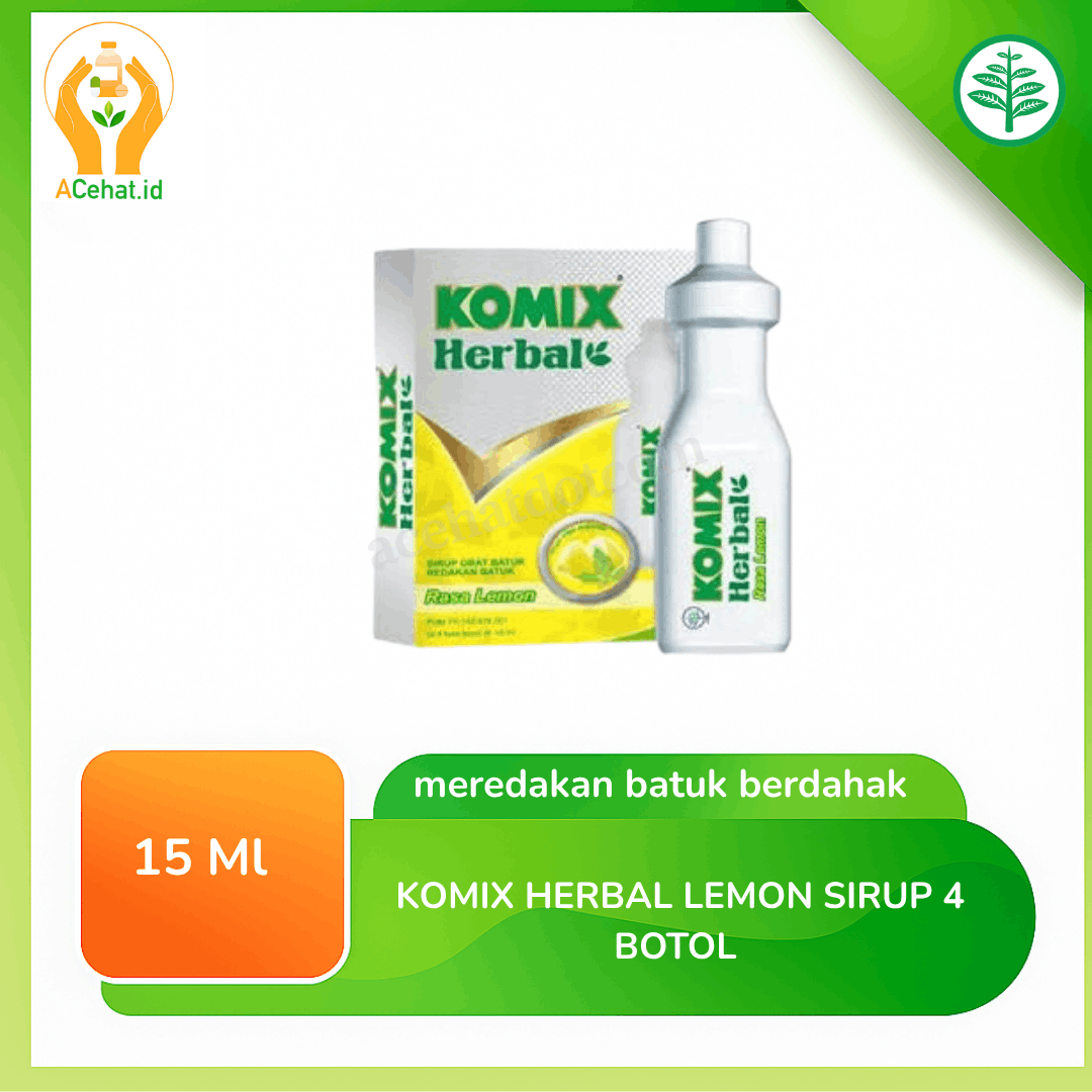 Komix Herbal Lemon Sirup 15 ml 4 Botol