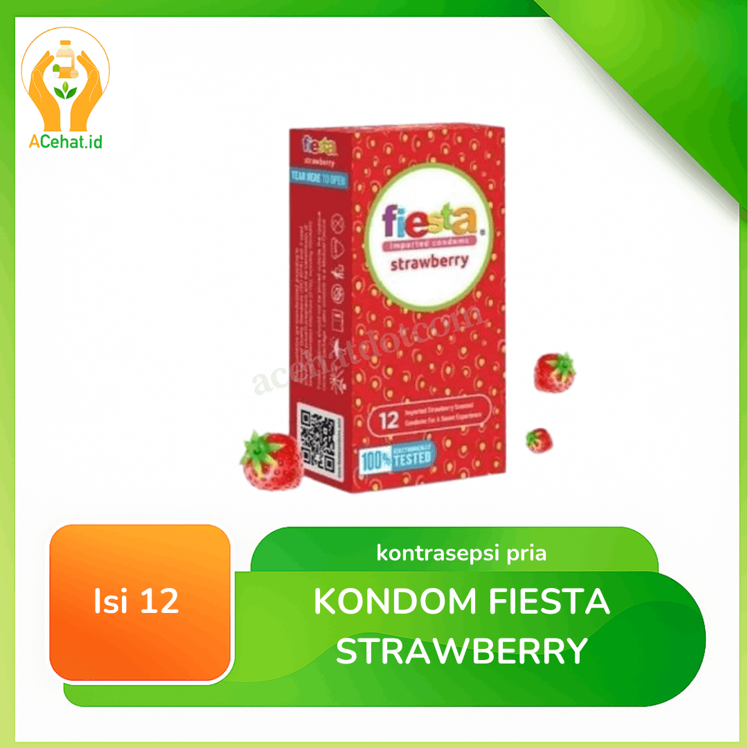 Kondom Fiesta Strawberry Isi 12
