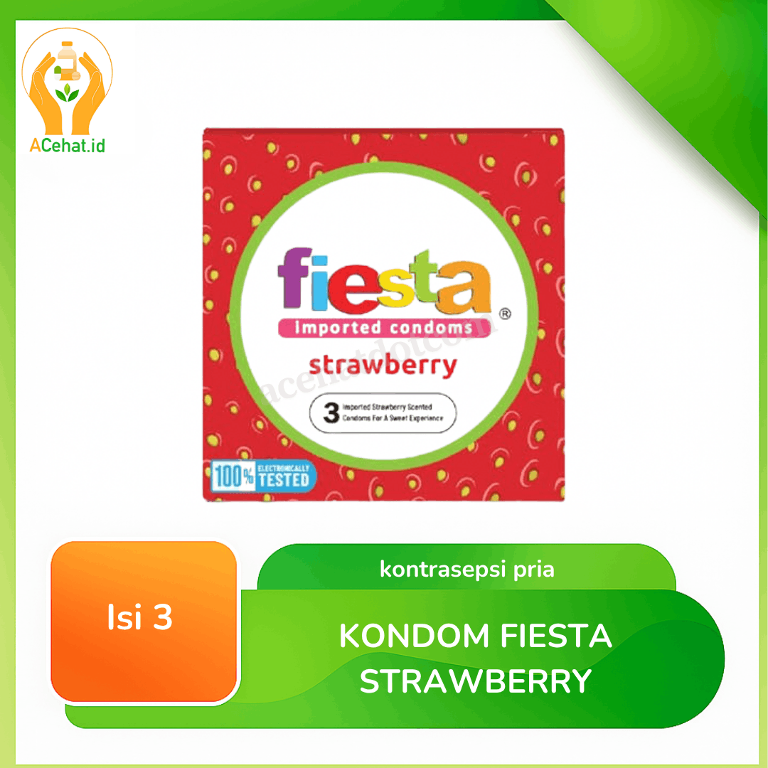 Kondom Fiesta Strawberry Isi 3