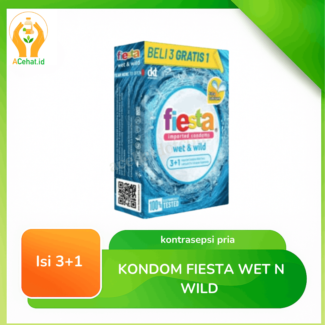 Kondom Fiesta Wet N Wild 3+1