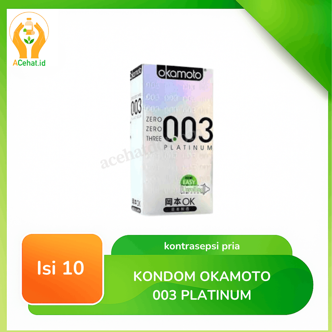 Kondom Okamoto 003 Platinum Isi 10