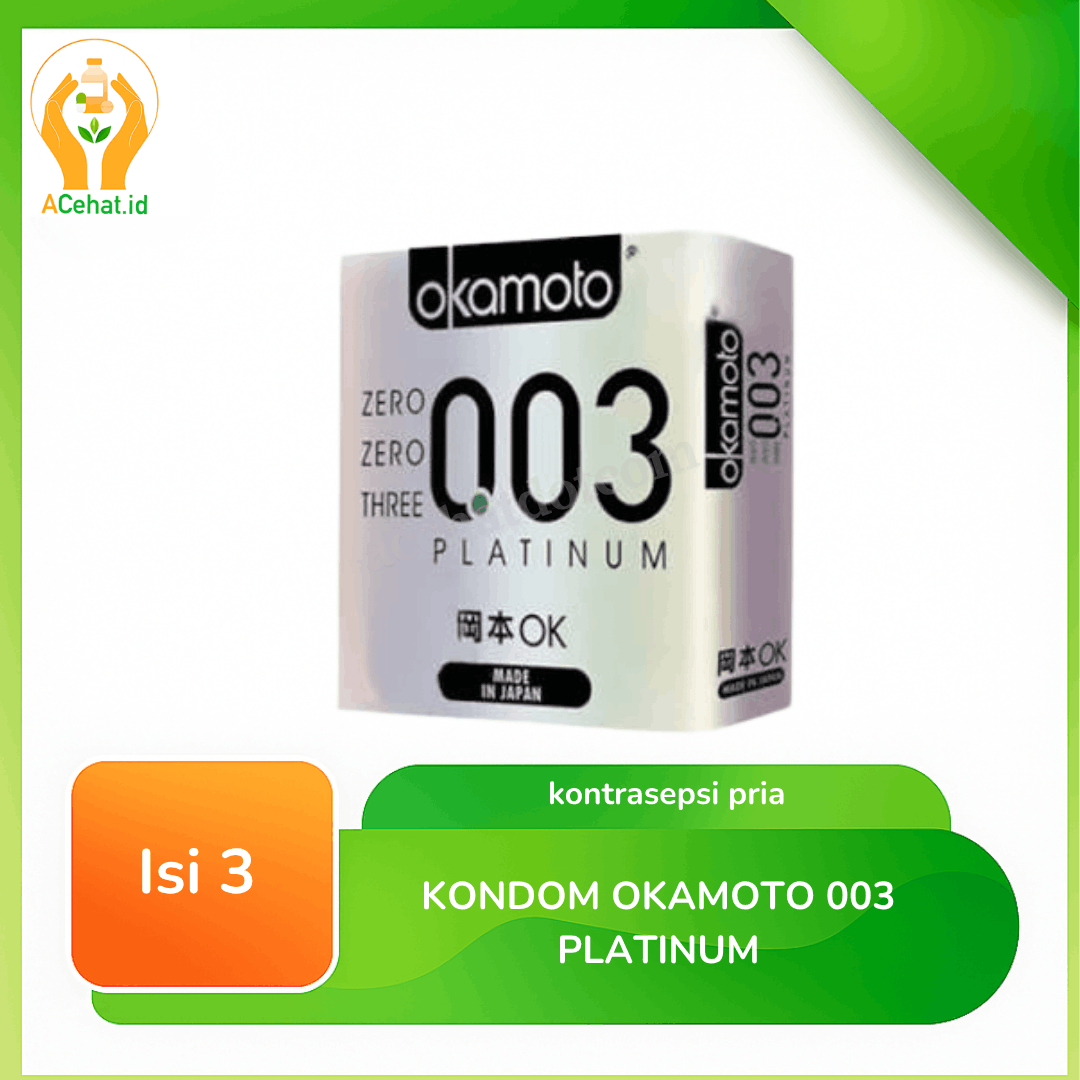 Kondom Okamoto 003 Platinum Isi 3