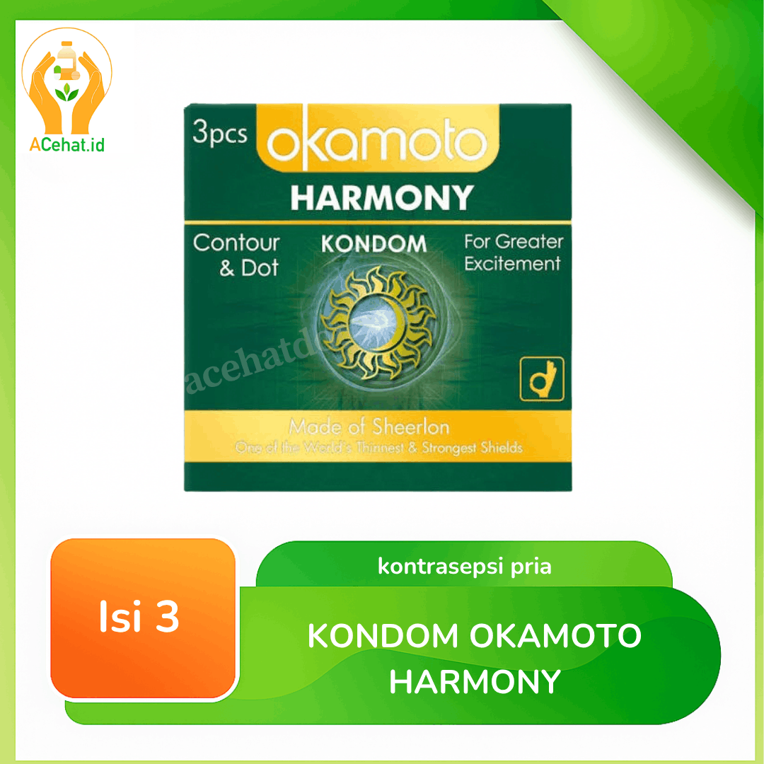 Kondom Okamoto Harmony Isi 3
