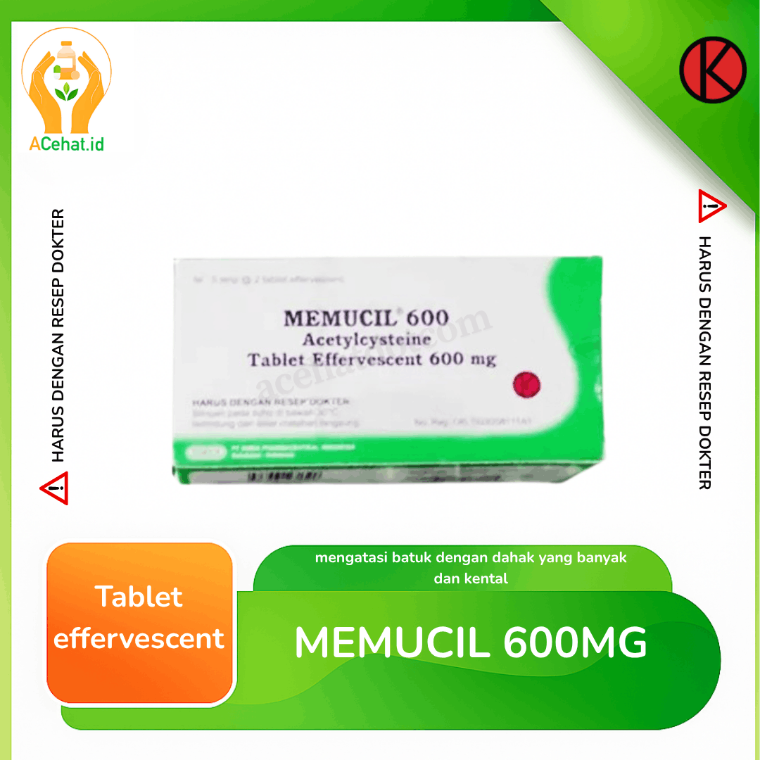 Memucil 600 mg 2 Tablet Effervescent