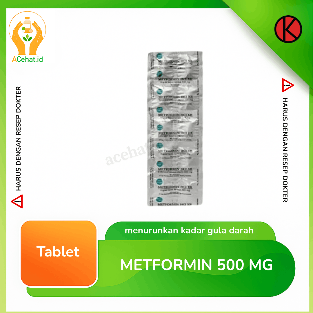 Metformin 500 mg 10 Tablet