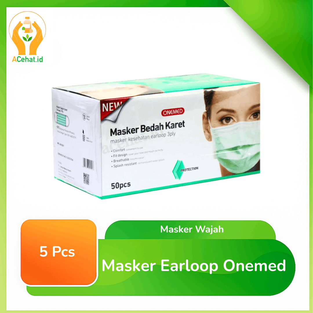 Masker Earloop Onemed 5 Pieces