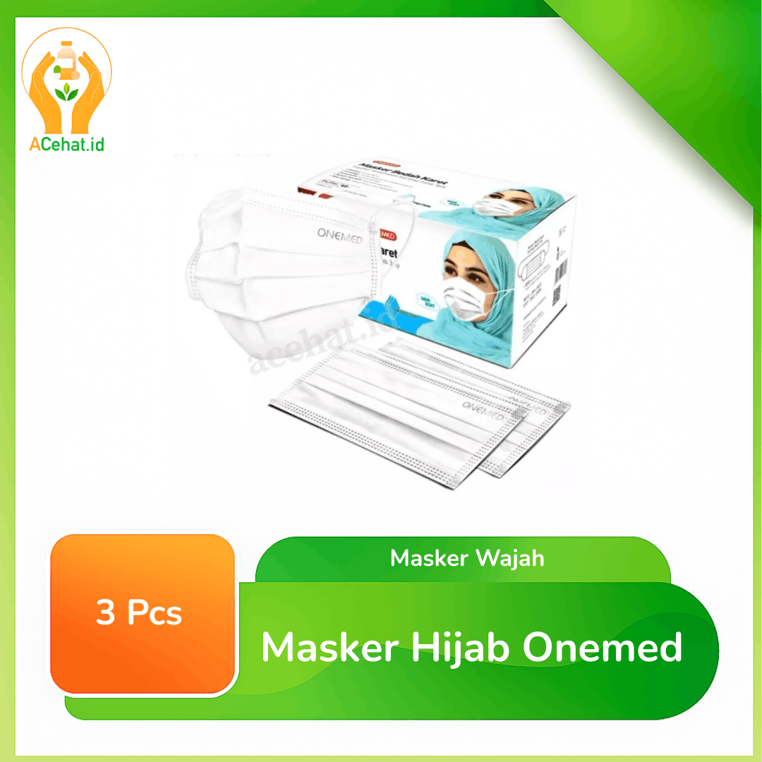 Masker Hijab Onemed 3 Pieces