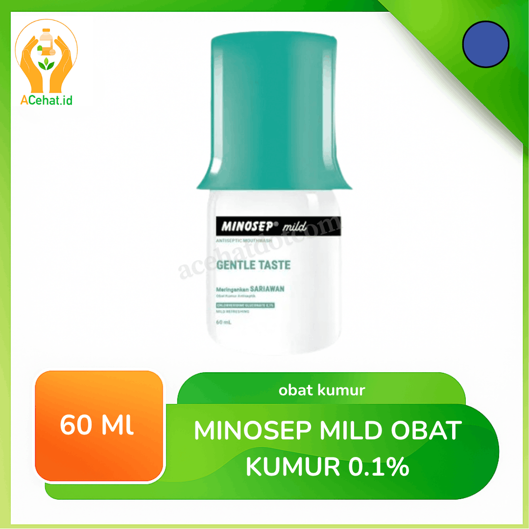 Minosep Mild Obat Kumur 0.1% 60 ml (Hijau)