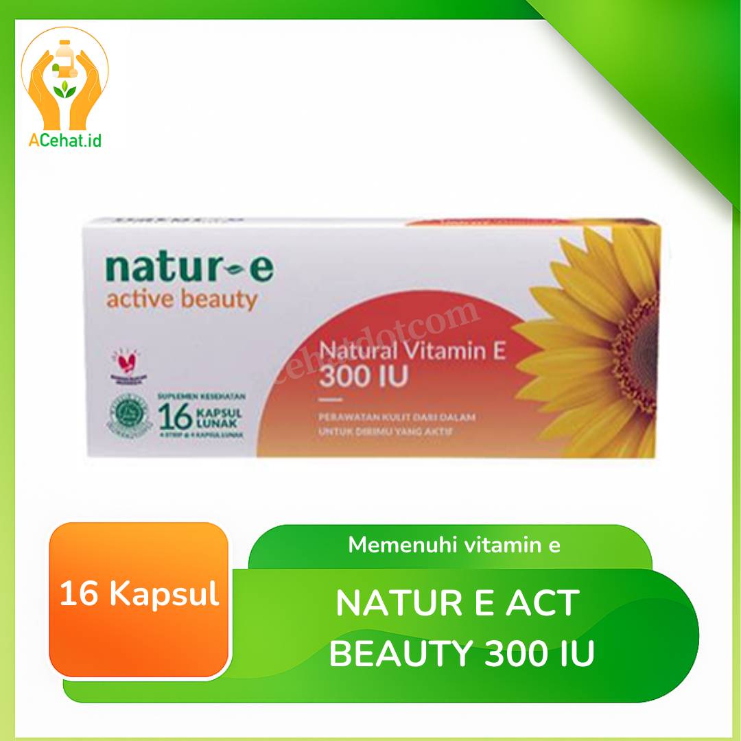 NATUR E ACT BEAUTY NAT VIT E 300 IU 16 TAB
