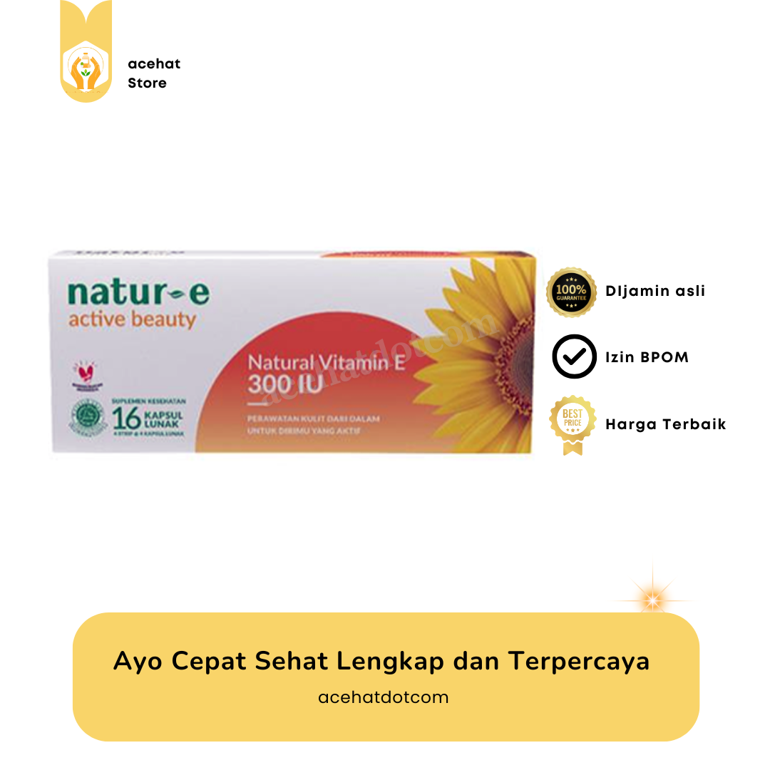 NATUR E ACT BEAUTY NAT VIT E 300 IU 16 TAB