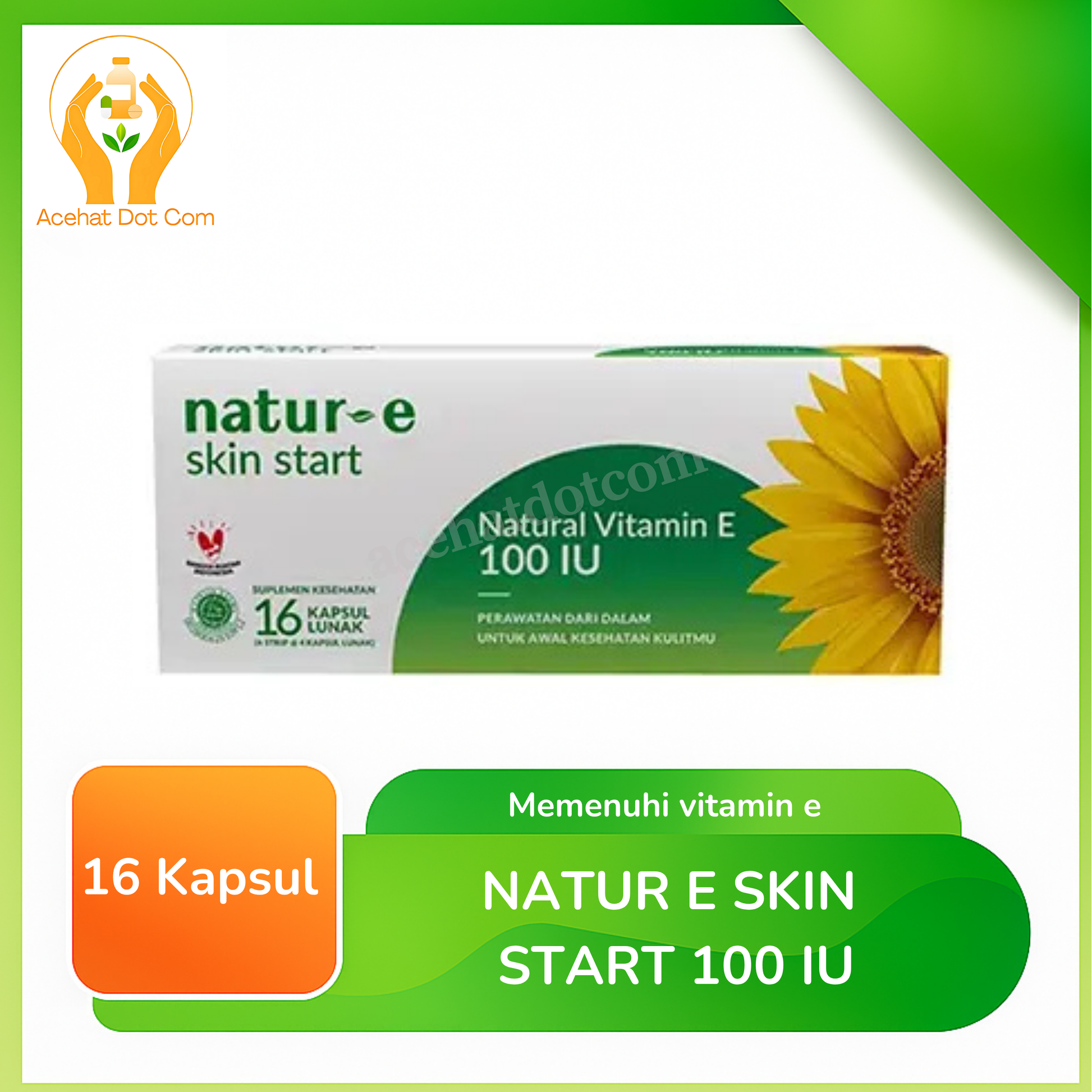 NATUR E SKIN START NAT VIT E 100 IU 16 TAB 