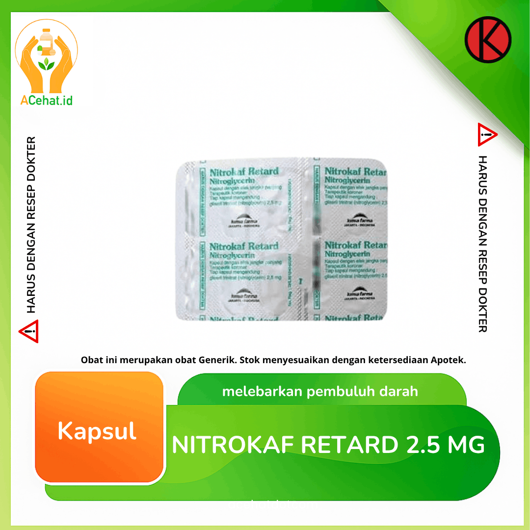 Nitrokaf Retard 2.5 Mg Caps