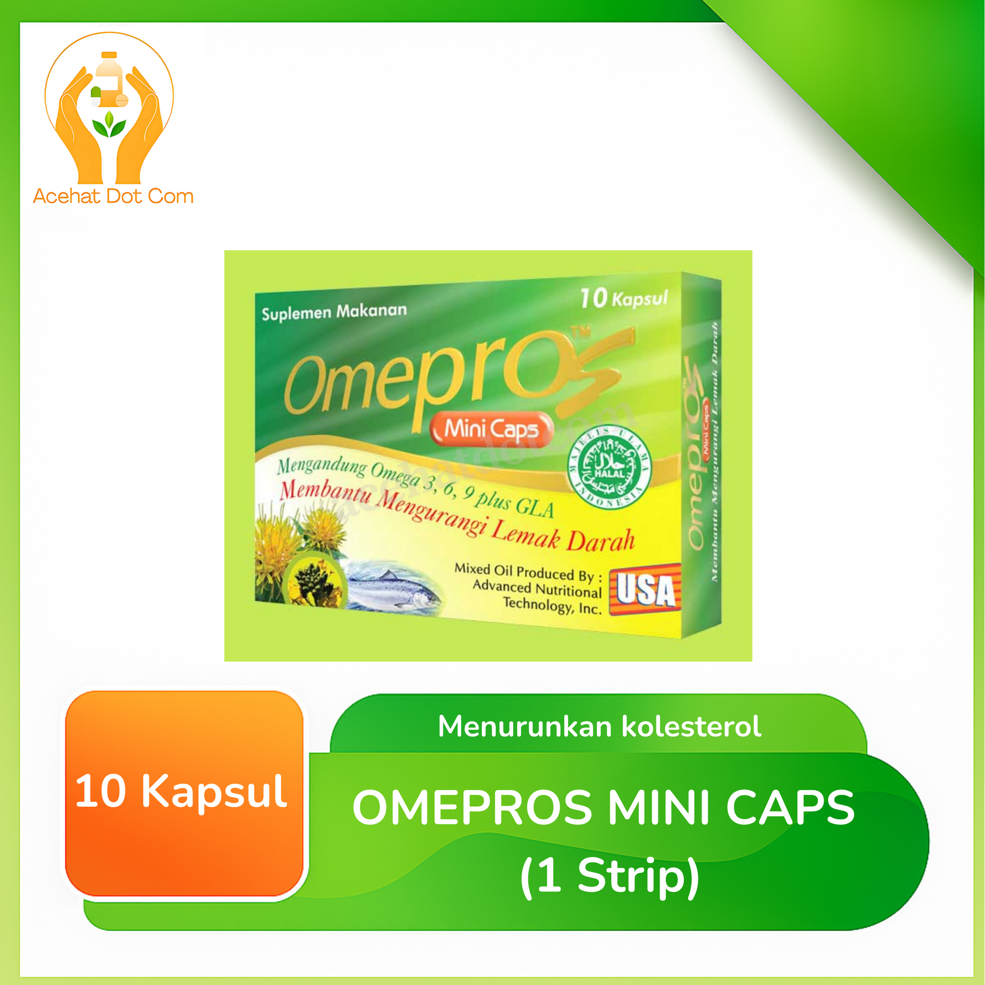 OMEPROS MINI CAPS 1 strip @10 kapsul