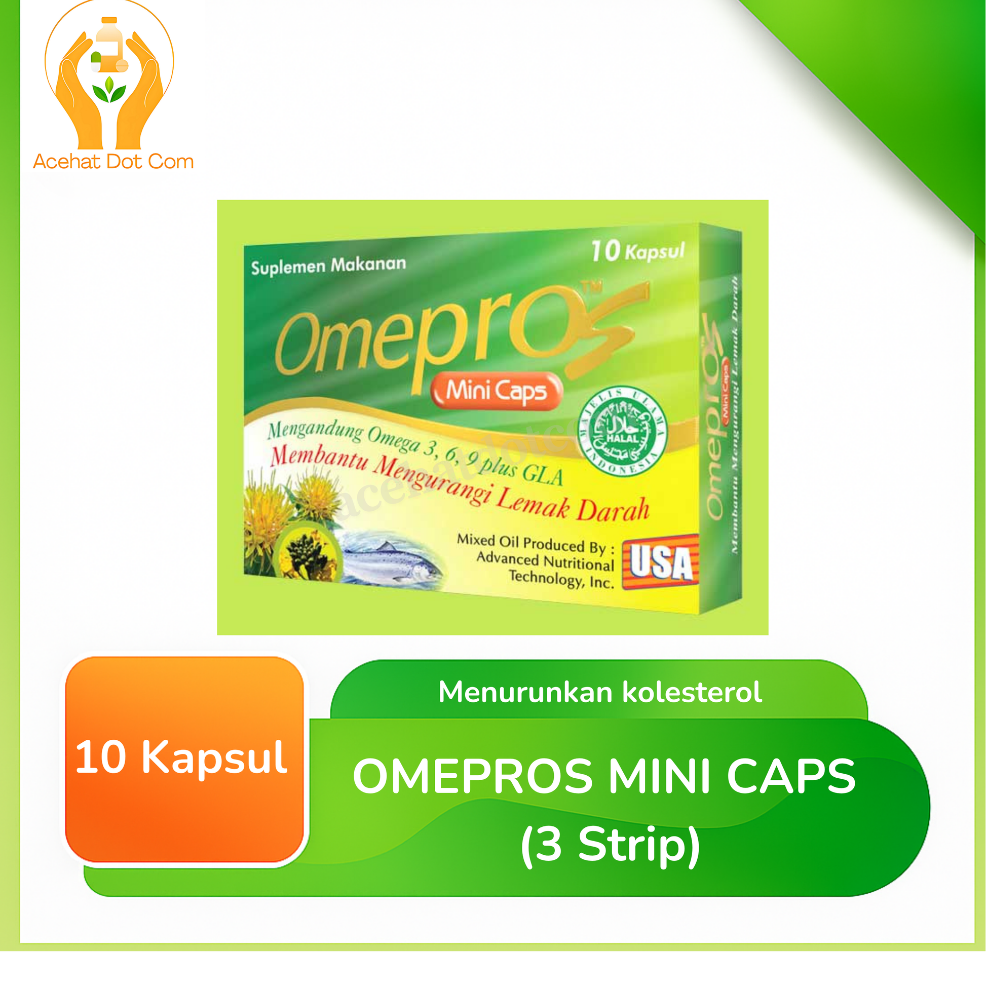 OMEPROS MINI CAPS 3 strip @10 kapsul