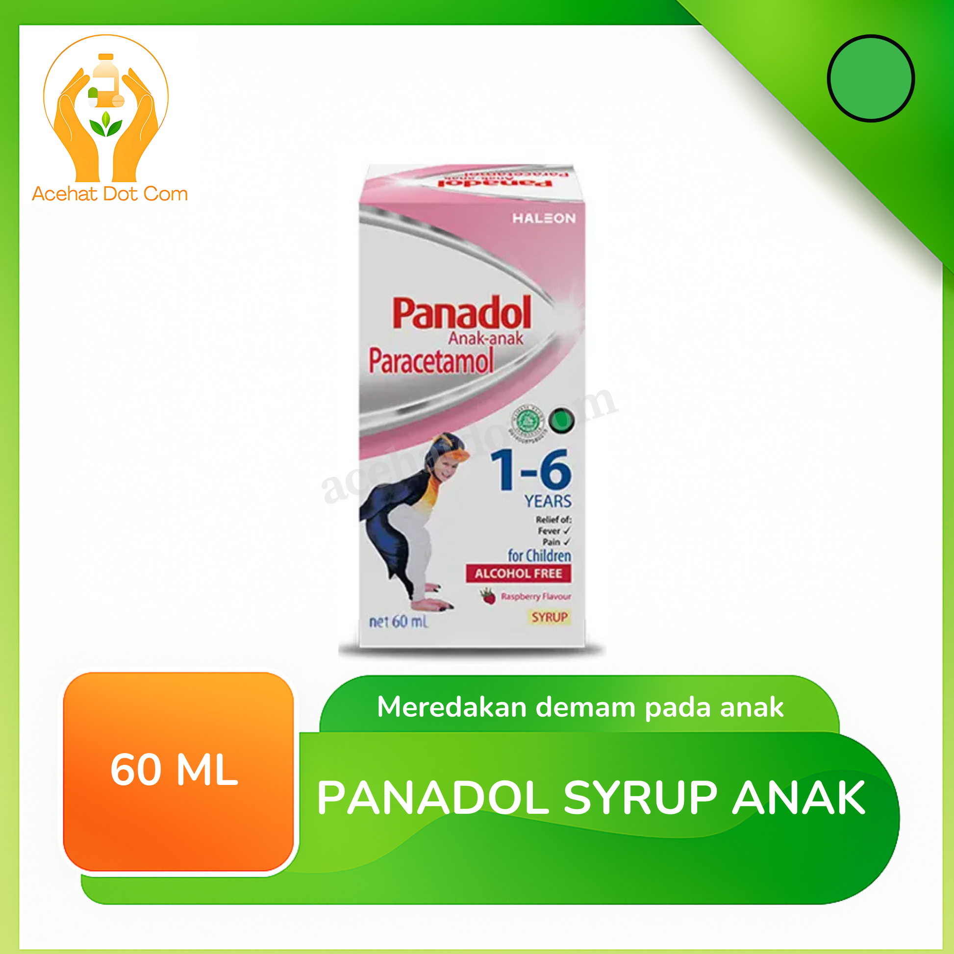 PANADOL ANAK SIRUP 160 MG/5 ML @60 ML 