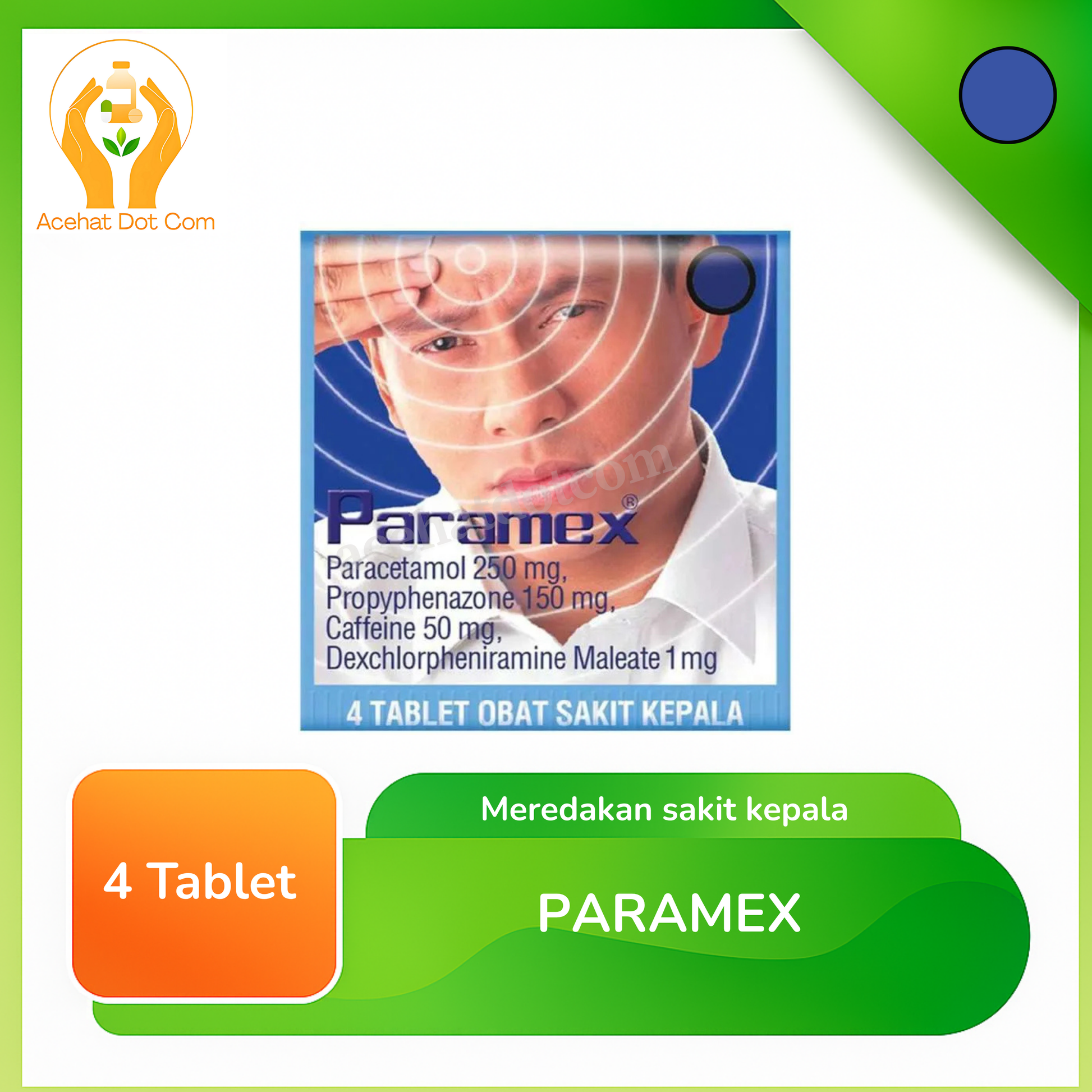 PARAMEX BIRU 50 strip @4 tab 