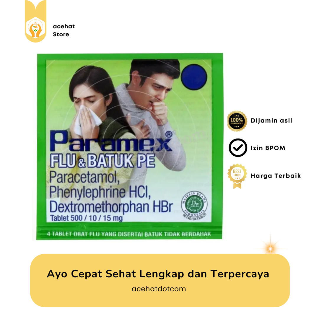 PARAMEX FLU &amp; BATUK PE 25 strip @4 tab 